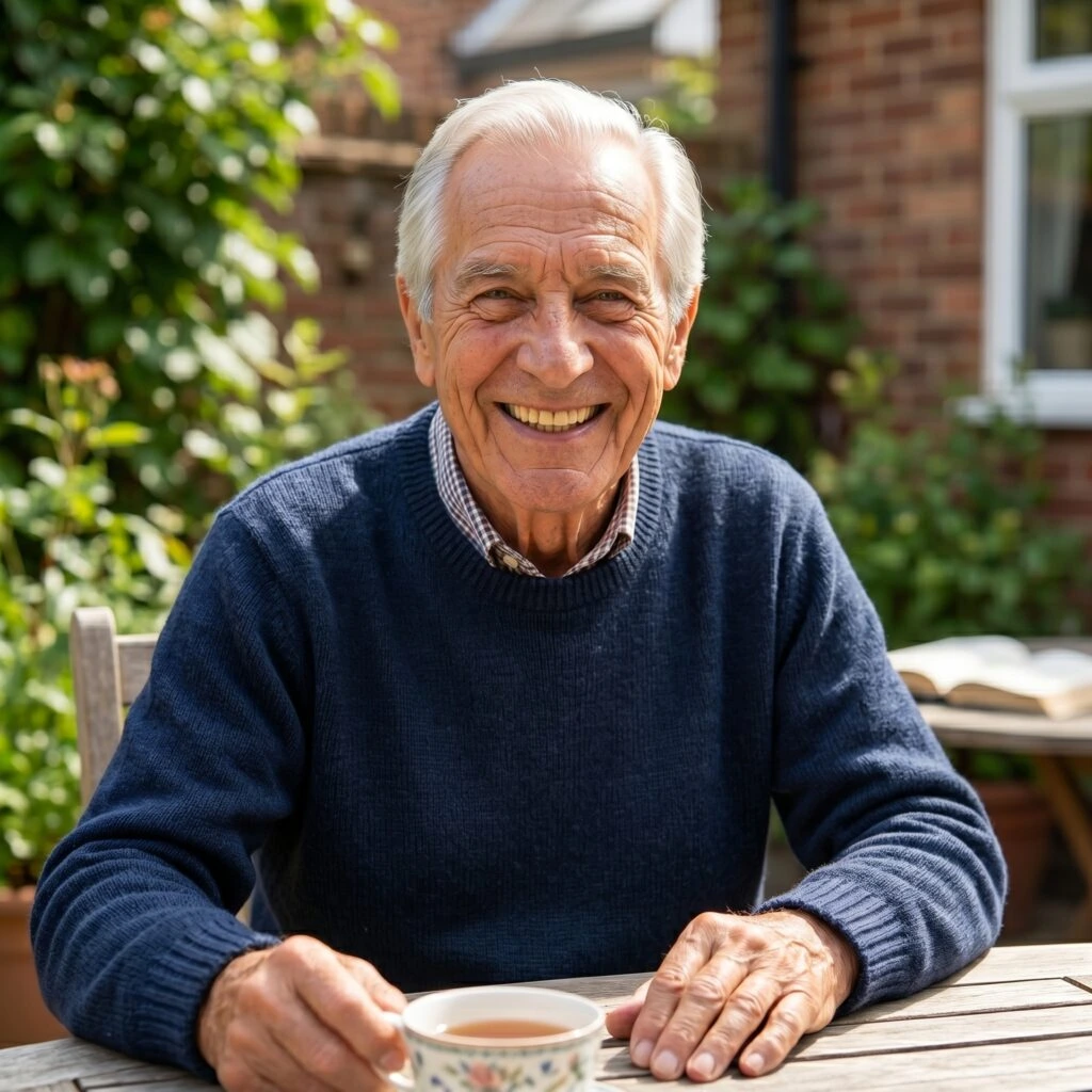 Person enjoying a calm, steady daily routine